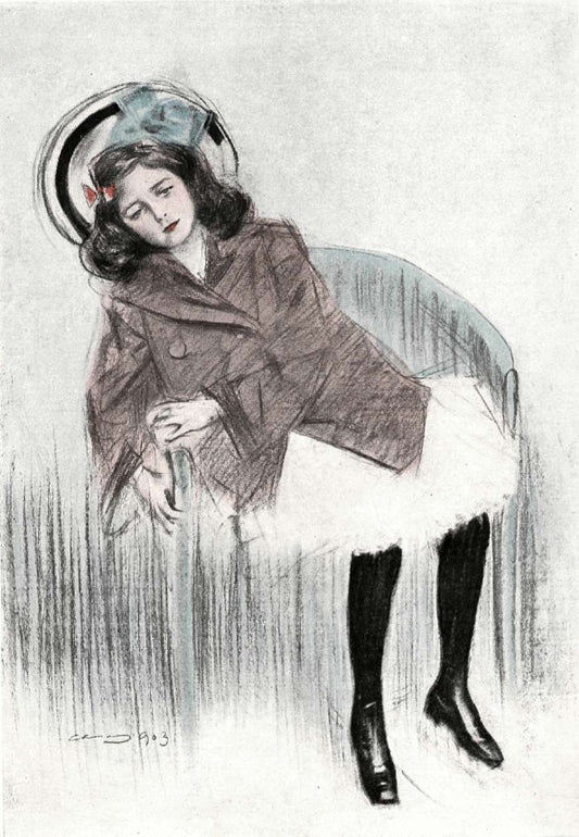 Catherinette, vintage artwork by Ramon Casas y Carbó, 12x8" (A4) Poster