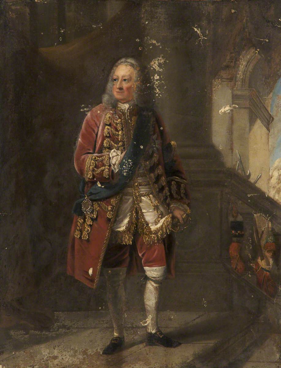George II, vintage artwork by Robert Edge Pine, 12x8" (A4) Poster