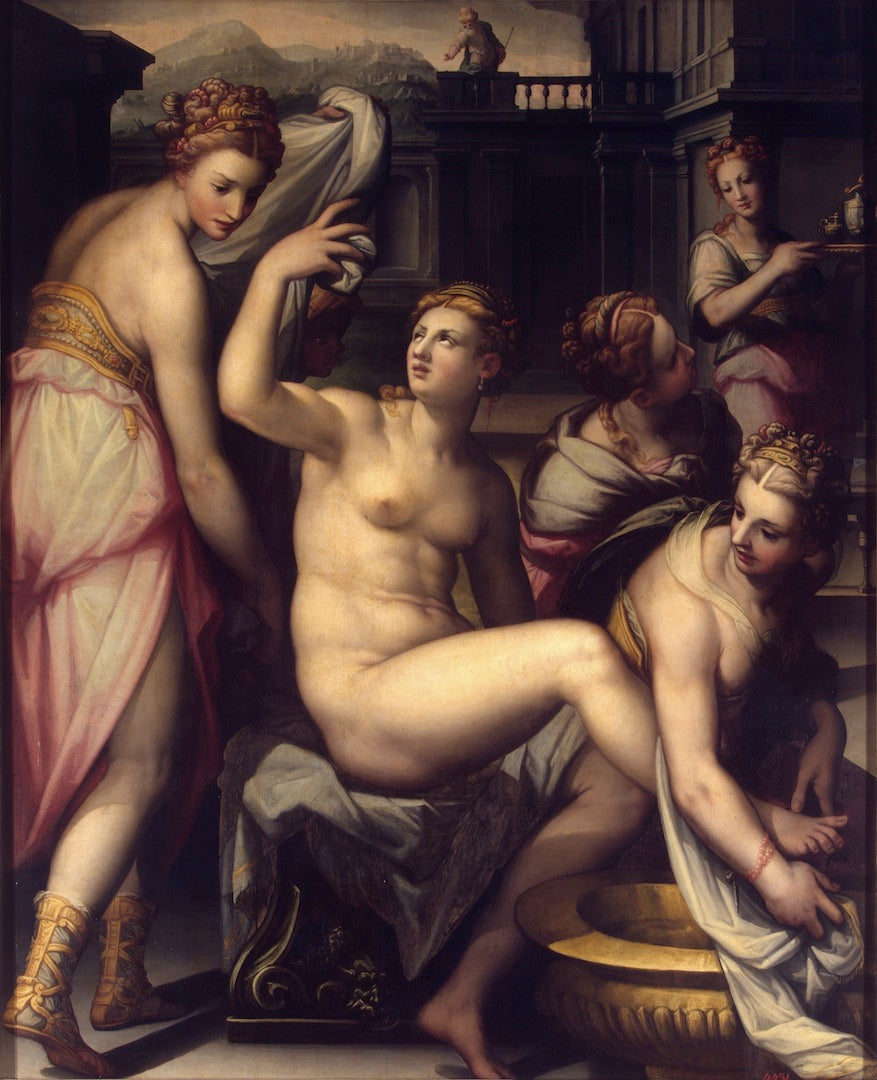 Bathsheba Bathing, vintage artwork by Giovanni Battista Cipriani, 12x8" (A4) Poster
