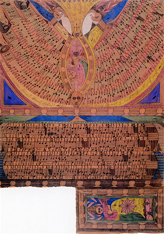 Giant Canary: Wingspan 10 Meters, vintage artwork by Adolf Wölfli, 12x8" (A4) Poster