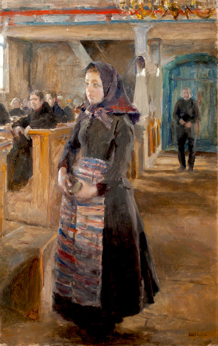 A Girl in Keuruu Old Church by Akseli Gallen-Kallela,A3(16x12")Poster