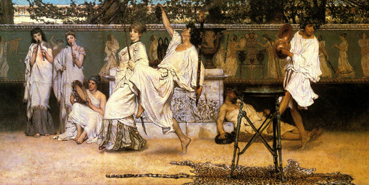A Bacchic Dance, vintage artwork by Sir Lawrence Alma-Tadema, 12x8" (A4) Poster