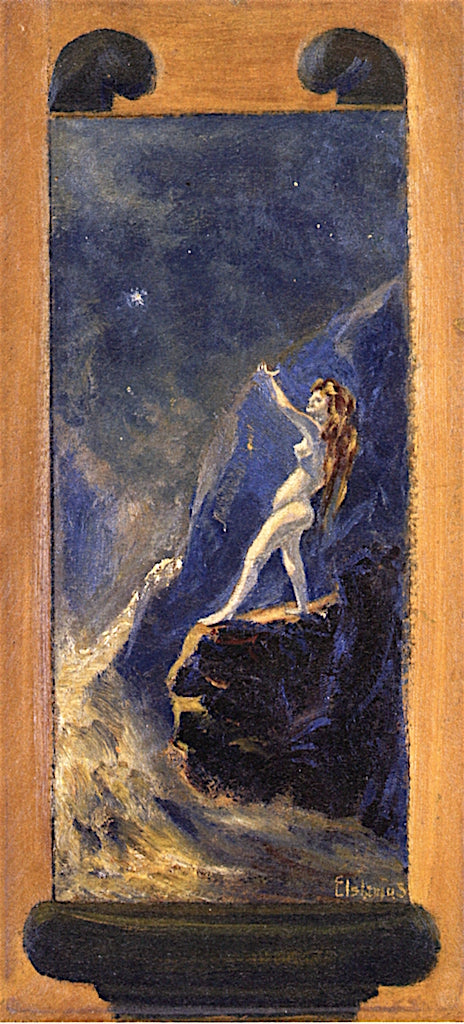 Catching the Light, vintage artwork by Louis M. Eilshemius, 12x8" (A4) Poster