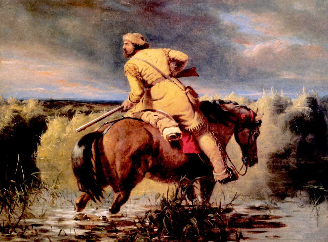 The Trapper's Last Shot, vintage artwork by William Tylee Ranney, A3 (16x12") Poster Print