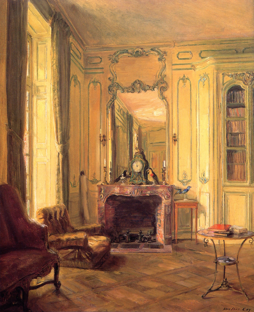 The Library, Breau by Walter Gay,A3(16x12")Poster