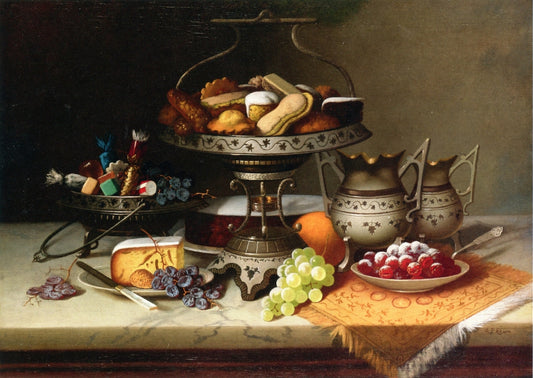 A Regal Dessert, vintage artwork by Carducius Plantagenet Ream, 12x8" (A4) Poster