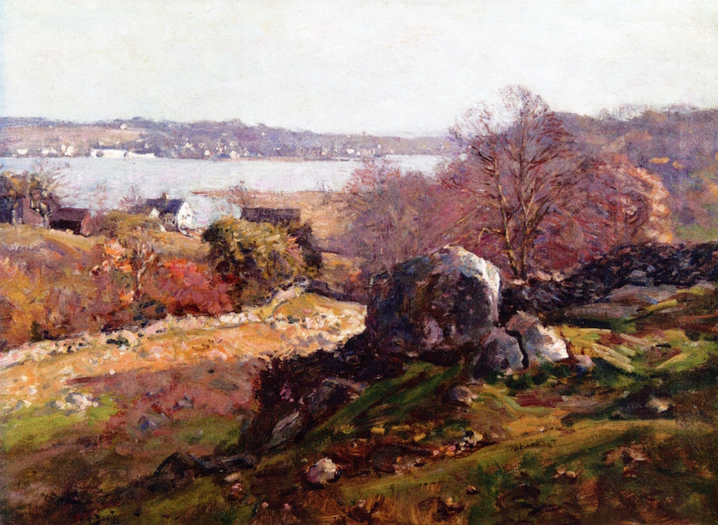 November Morning, Sunlight, vintage artwork by Charles Harold Davis, 12x8" (A4) Poster