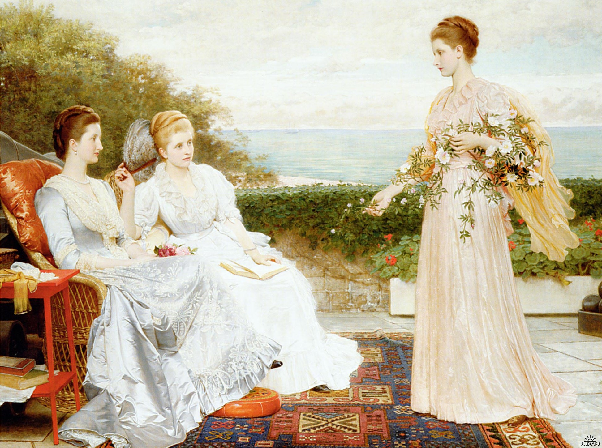 The Ramparts, Walmer Castle, vintage artwork by Charles Edward Perugini, 12x8" (A4) Poster
