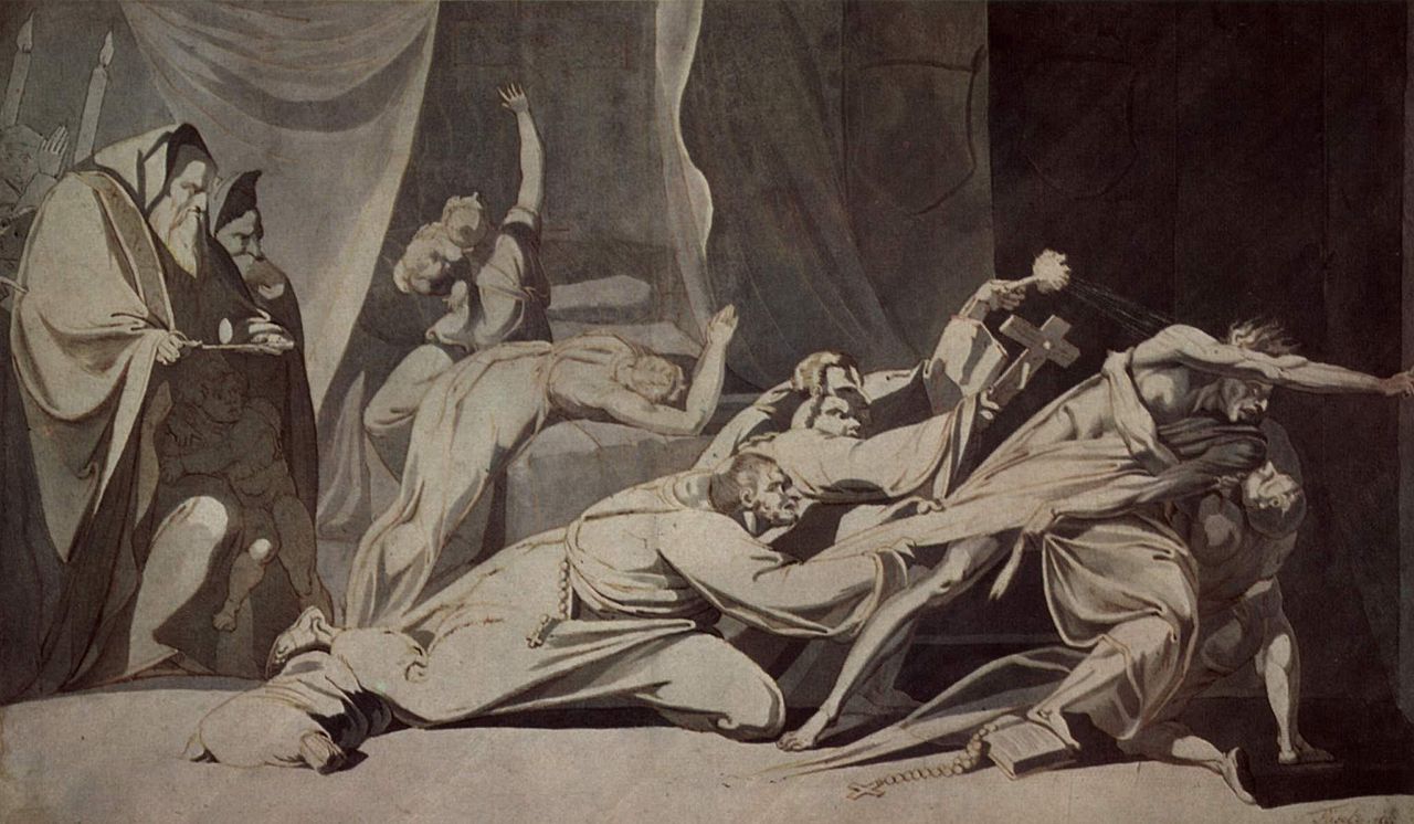 The Refugee, vintage artwork by Johann Heinrich Füseli, 12x8" (A4) Poster