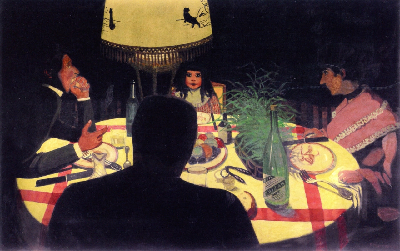 Dinner by Lamplight by Felix Vallotton,A3(16x12")Poster
