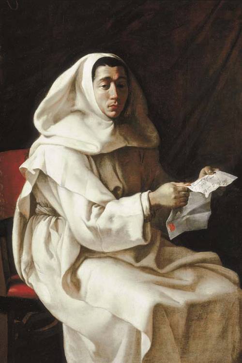 Portrait of an Olivetan priest, vintage artwork by Luigi Miradori, 12x8" (A4) Poster