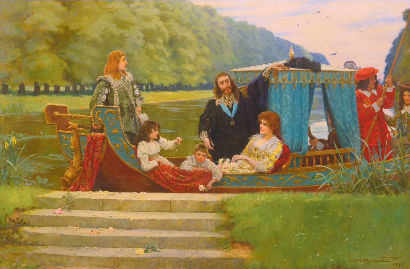 An Afternoon at Hampton Court by William Henry Margetson,A3(16x12")Poster