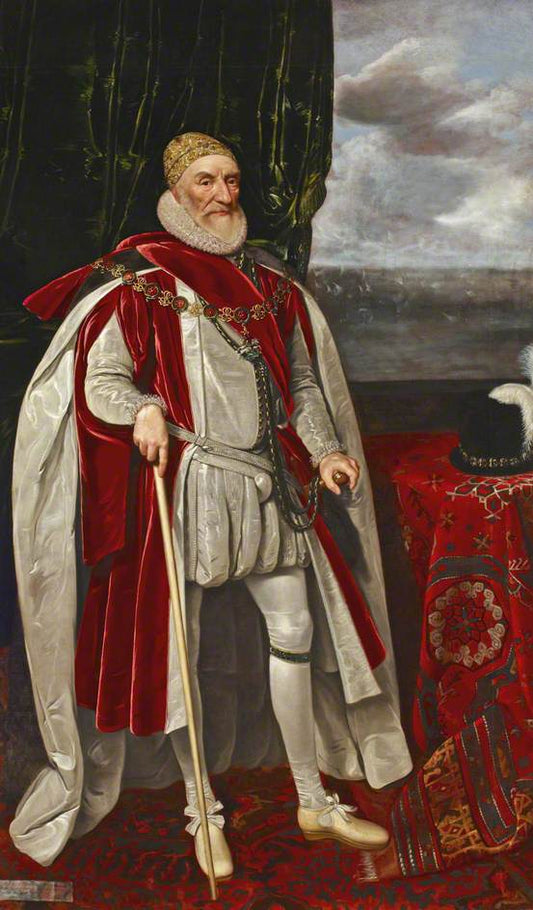 Charles Howard, 1st Earl of Nottingham, vintage artwork by Daniël Mijtens, 12x8" (A4) Poster