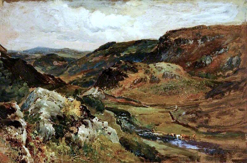 Moorland, vintage artwork by Alfred de Breanski, Sr., 12x8" (A4) Poster