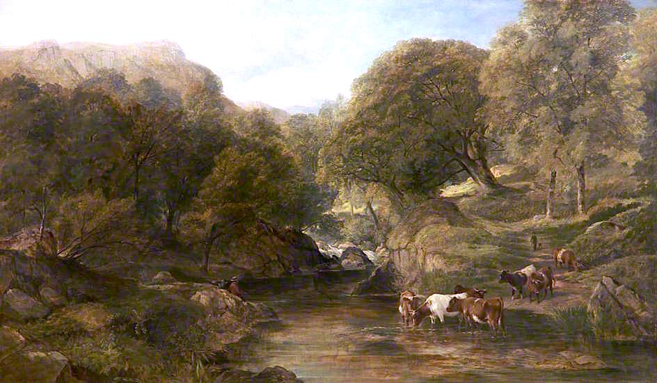 River Dart, vintage artwork by Thomas Creswick, A3 (16x12") Poster Print