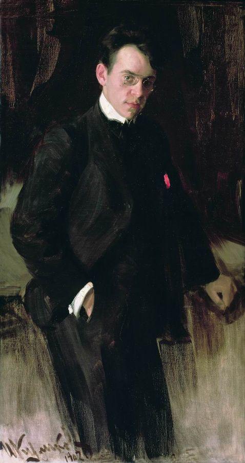 Portrait of Architect V.A. Shchuko, vintage artwork by Ivan Kulikov, 12x8" (A4) Poster