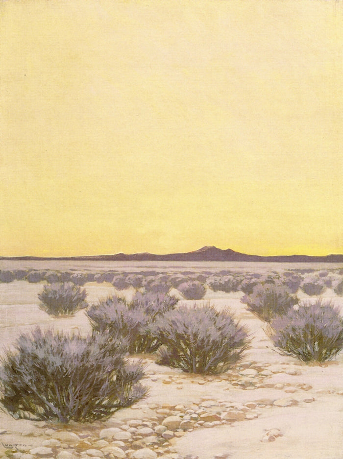 Afterglow in the Desert by Fernand H. Lungren,A3(16x12