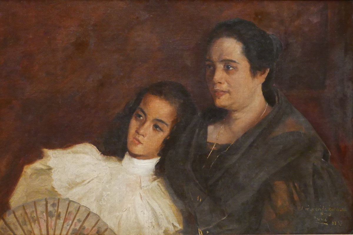 Nena and Tinita by Juan Luna y Novicio,A3(16x12")Poster