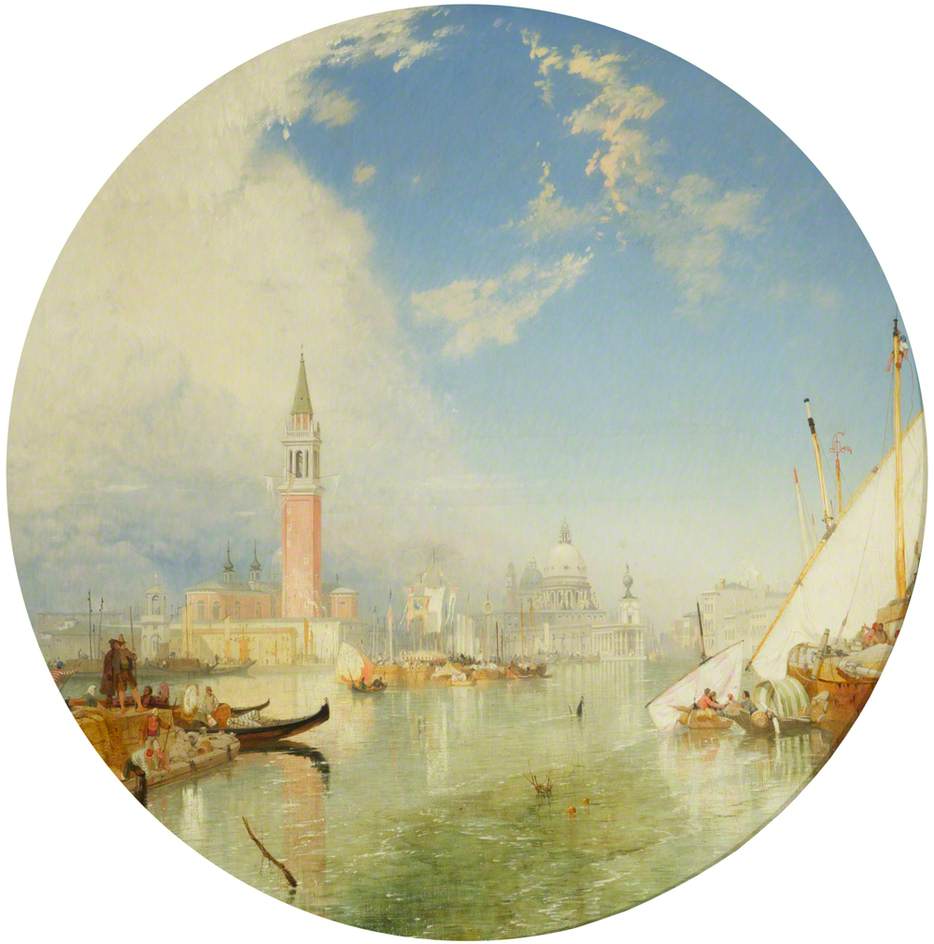 Saints' Day at Venice, vintage artwork by James Baker Pyne, A3 (16x12") Poster Print