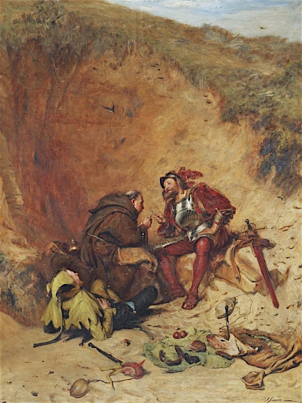 The Jester's Merry Thought, vintage artwork by John Pettie, RA, 12x8" (A4) Poster