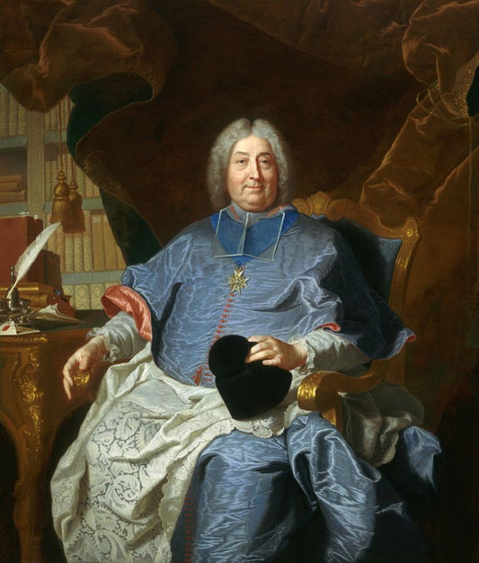 Charles Gaspard Guillaume de Vintimille du Luc, Archbishop of Paris (1656-1746), vintage artwork by Hyacinthe Rigaud, 12x8" (A4) Poster