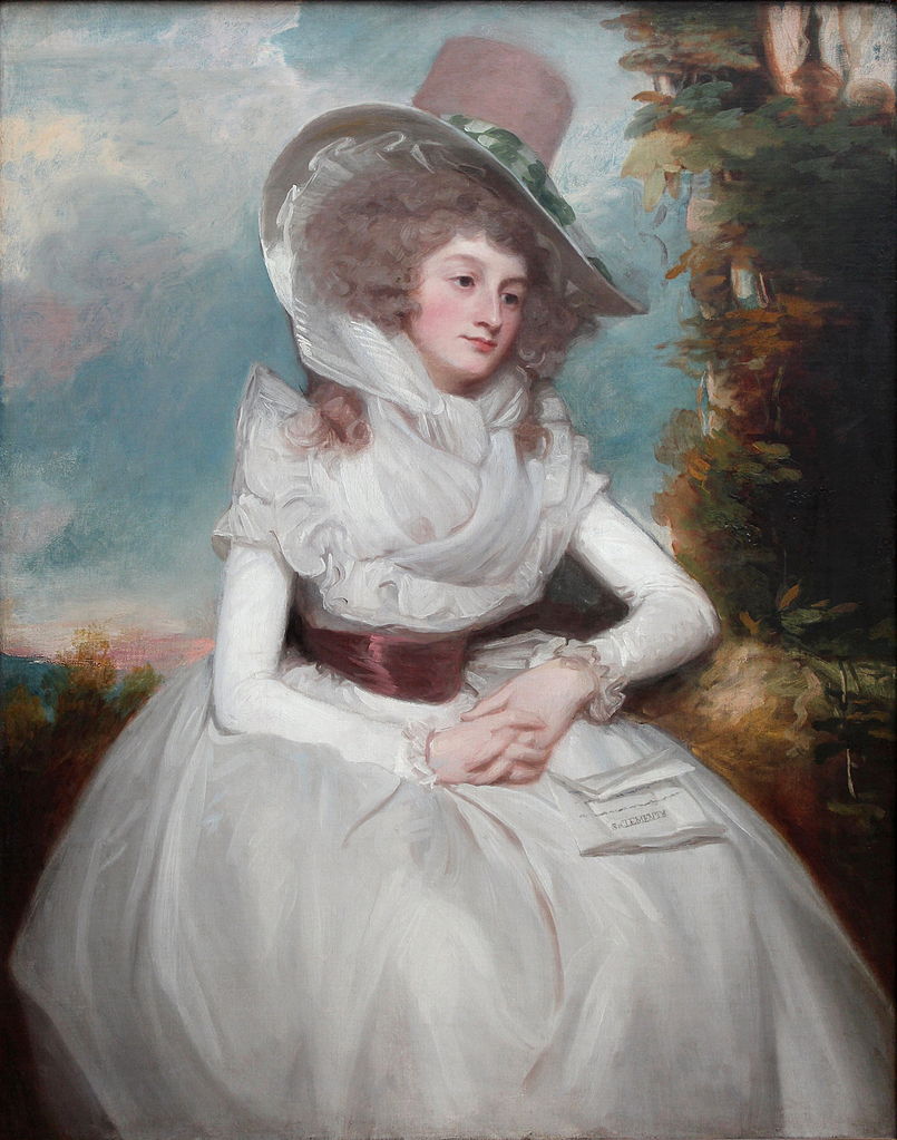 Catherine Clemens, vintage artwork by George Romney, 12x8" (A4) Poster