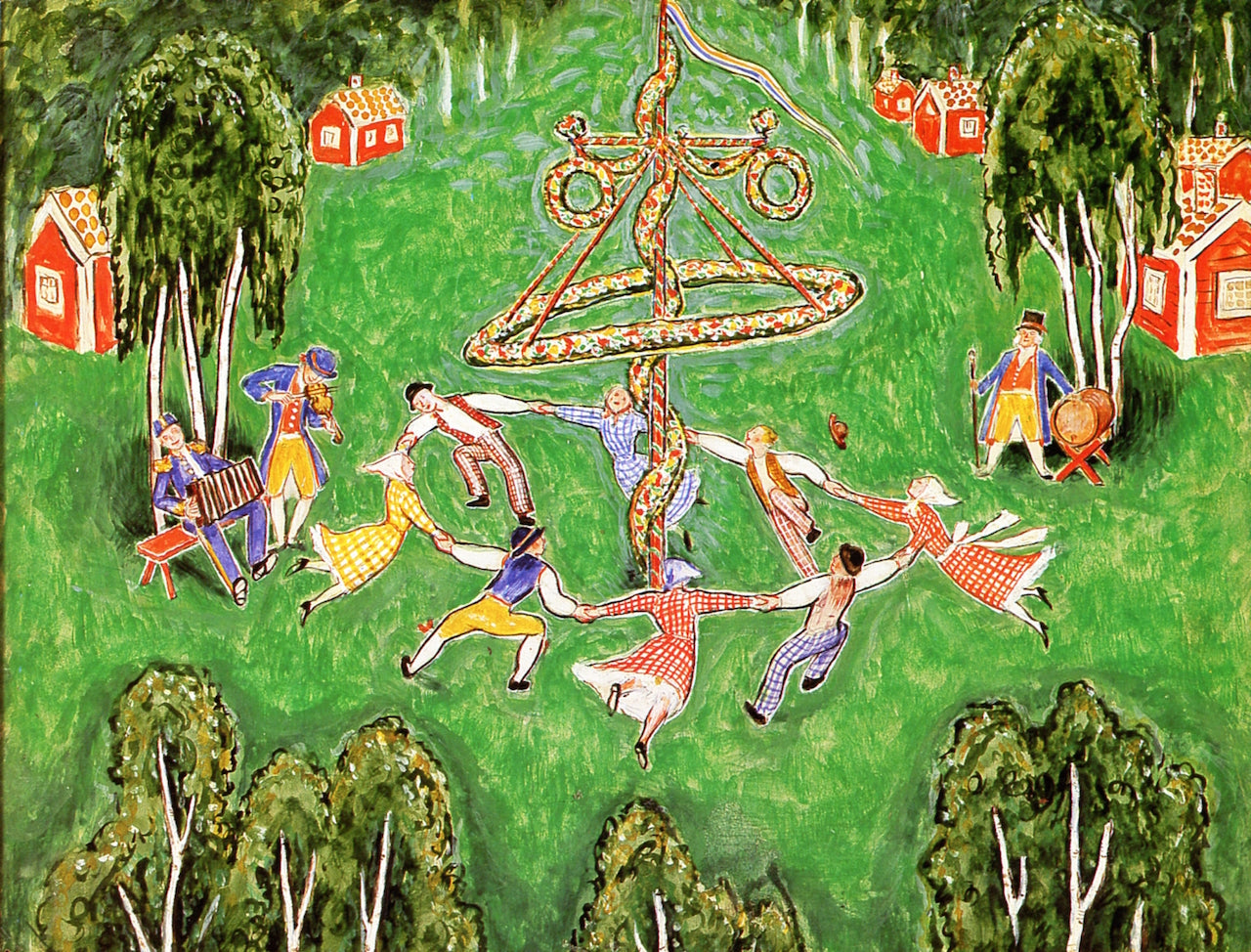 Decorative Sketch for "Midsommarvaka" by Nils Dardel,16x12(A3) Poster