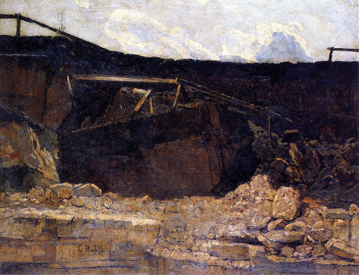 Abandoned Quarry, vintage artwork by Christian Rohlfs, 12x8" (A4) Poster