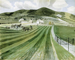 Mount Caburn, vintage artwork by Eric Ravilious, 12x8" (A4) Poster