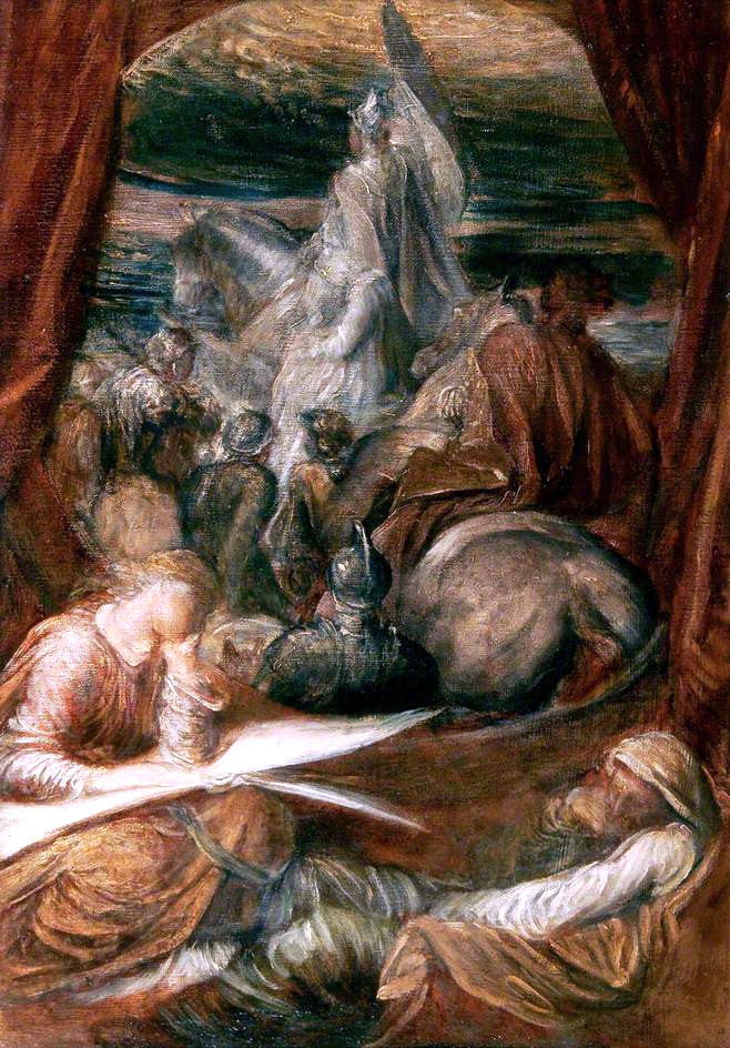 Britomart (study), vintage artwork by George Frederic Watts, A3 (16x12") Poster Print