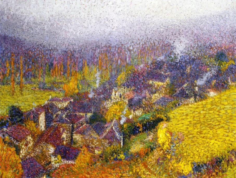 Automne sur la Bastide du Vert, vintage artwork by Henri Martin, 12x8" (A4) Poster