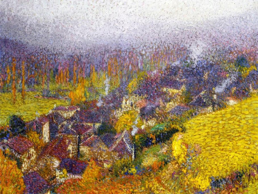 Automne sur la Bastide du Vert, vintage artwork by Henri Martin, 12x8" (A4) Poster