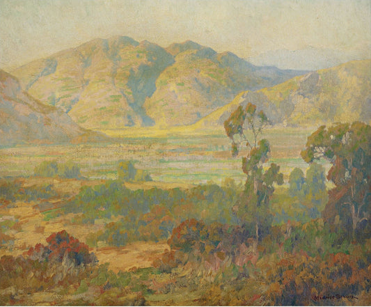 Desert Panorama, vintage artwork by Maurice Braun, 12x8" (A4) Poster