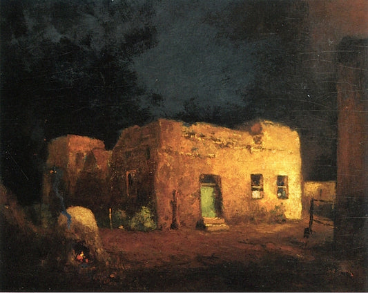 Firelight, Santa Cruz Valley, Arizona, vintage artwork by Will Sparks, 12x8" (A4) Poster