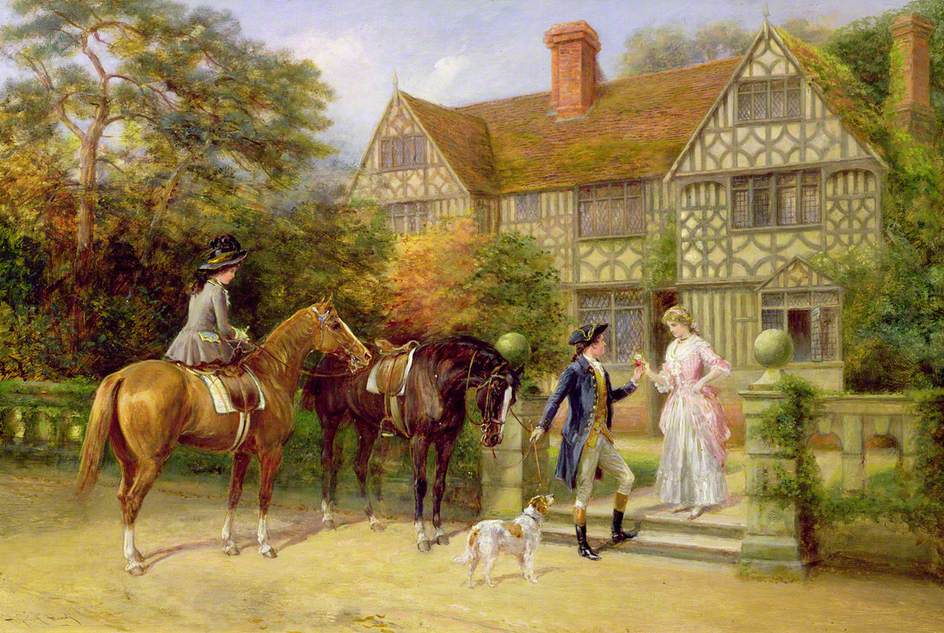 The Two Roses, vintage artwork by Heywood Hardy, 12x8" (A4) Poster