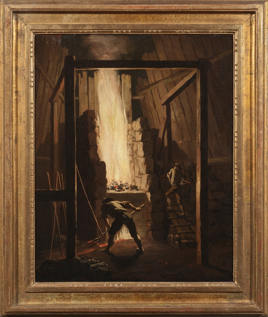 Interior of a Copper Foundry in Falun, vintage artwork by Pehr Hilleström, 12x8" (A4) Poster