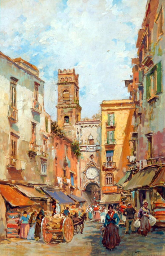Chiesa di Sant'Eligio, vintage artwork by Carlo Brancaccio, 12x8" (A4) Poster