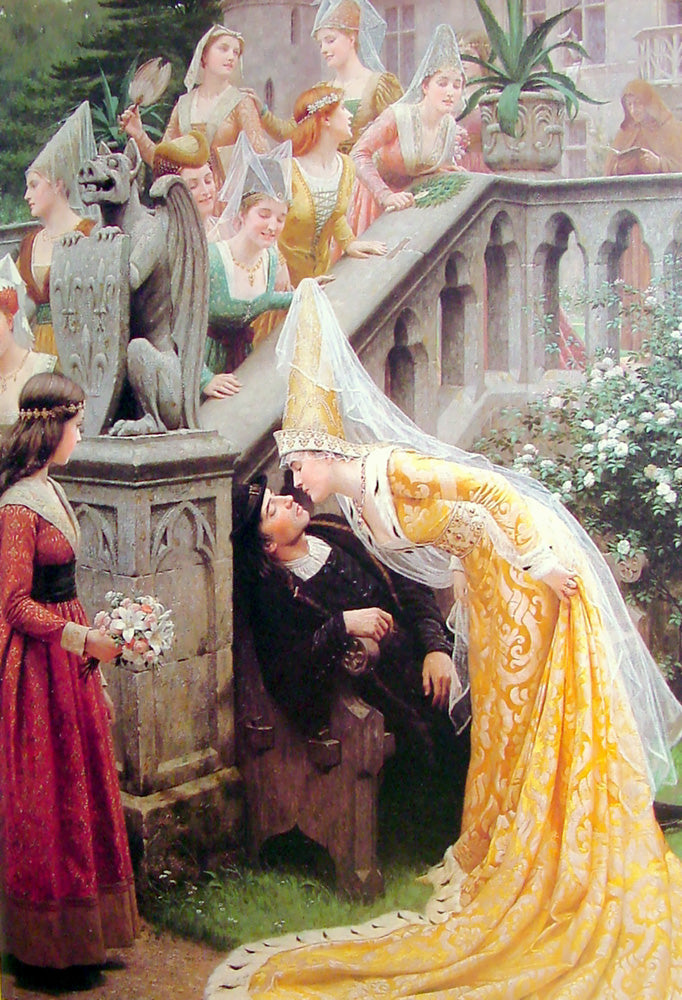 Alain Chartier, vintage artwork by Edmund Blair Leighton, 12x8" (A4) Poster