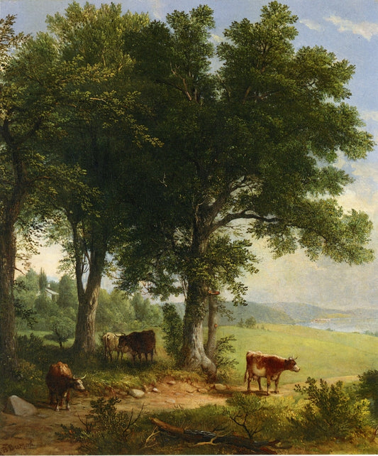 In the Shade of the Old Oak Tree, vintage artwork by Asher Brown Durand, A3 (16x12") Poster Print