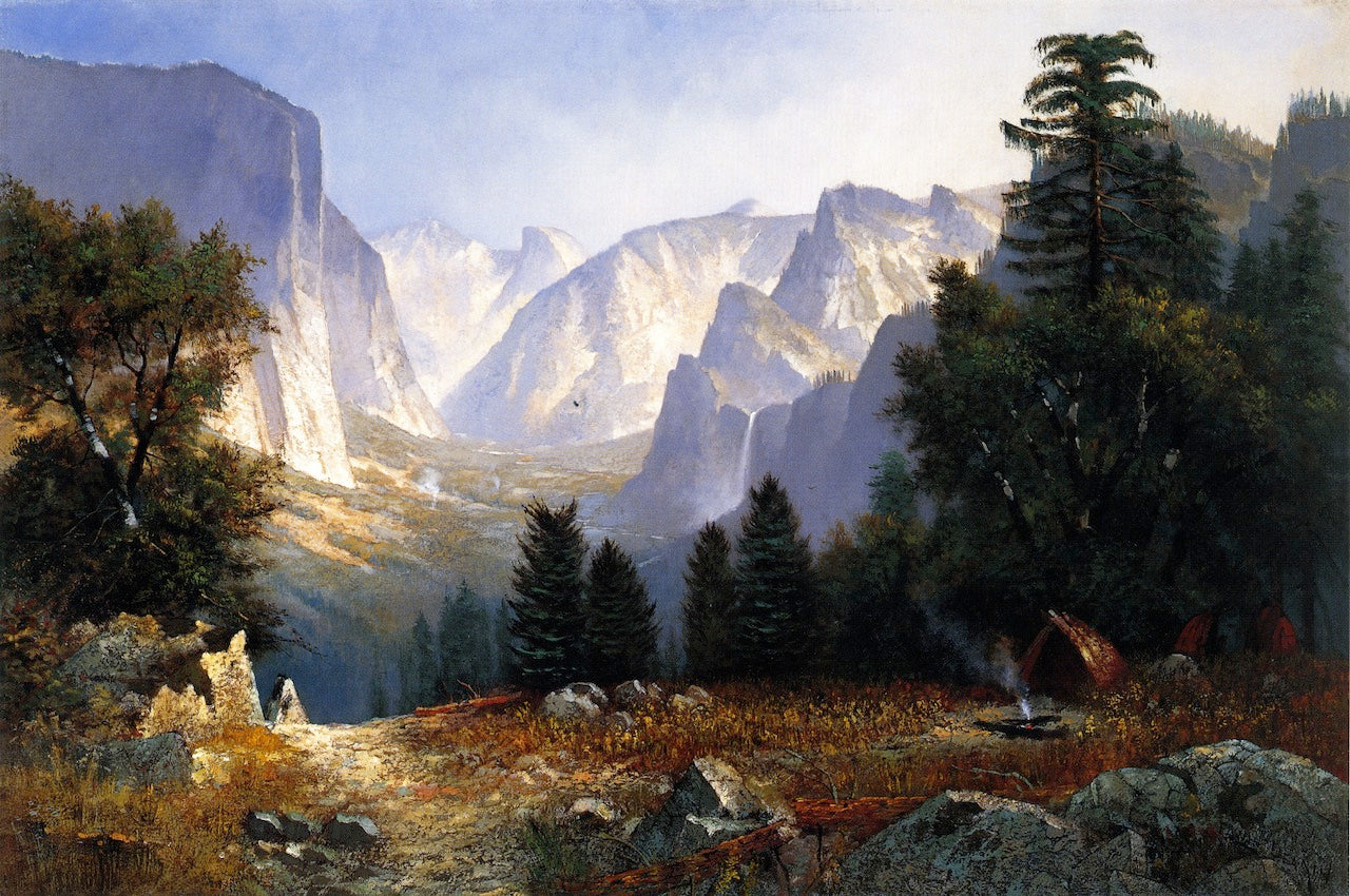 Yosemite Valley, vintage artwork by Edwin Deakin, 12x8" (A4) Poster