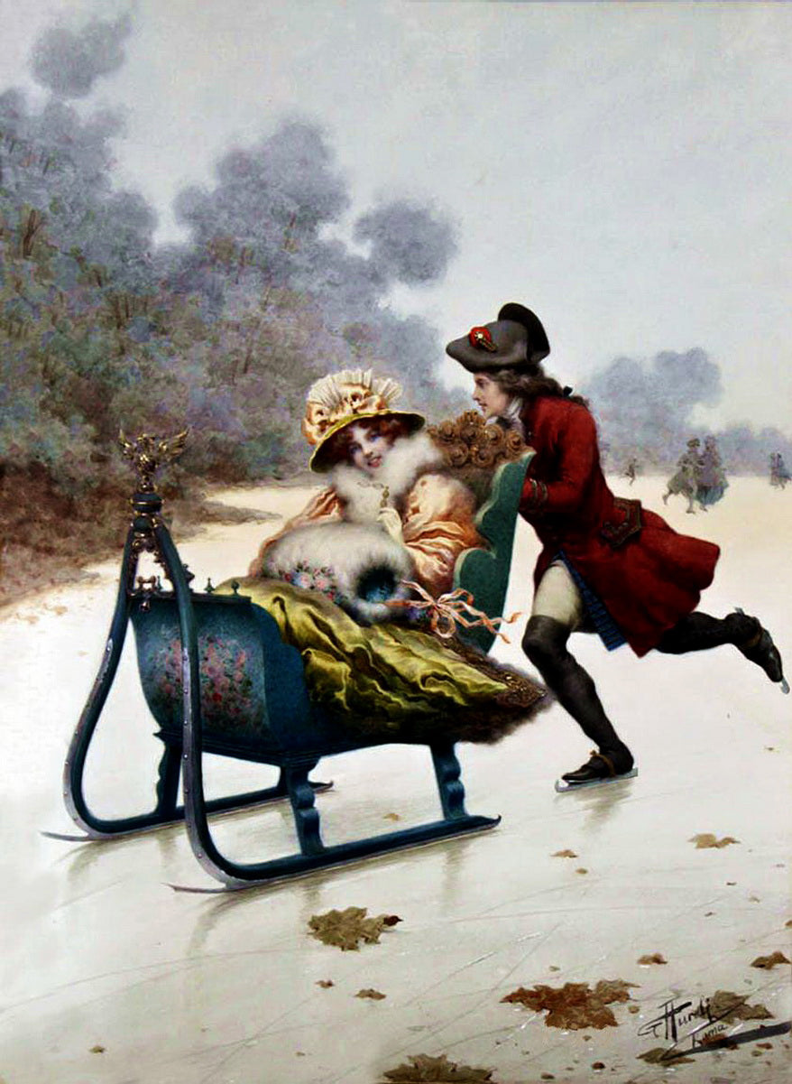 Sleigh ride by Giuseppe Aureli,A3(16x12")Poster