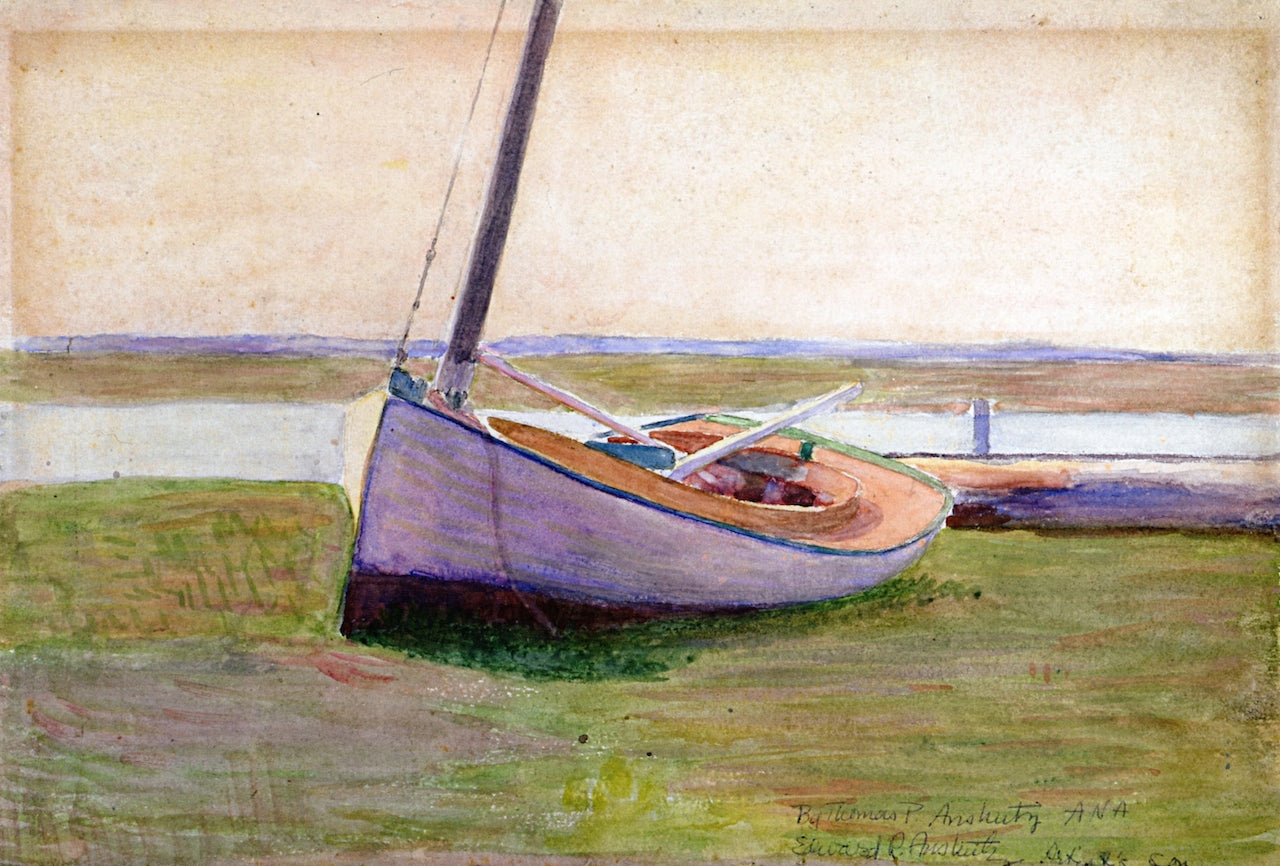 Holly Beach, vintage artwork by Thomas P. Anshutz, 12x8" (A4) Poster