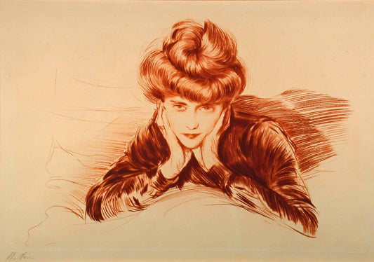 Madame Helleu, vintage artwork by Paul Cesar Helleu, 12x8" (A4) Poster