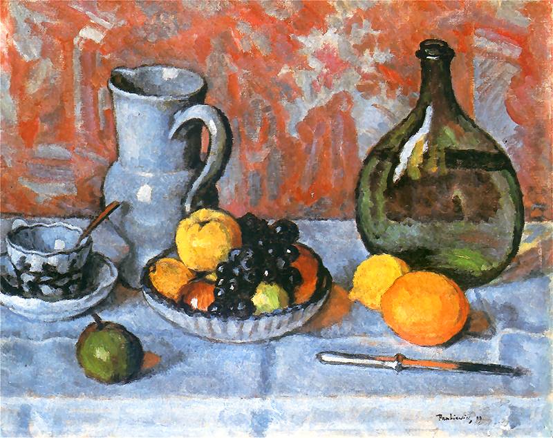 Still life with fruit and a knife by Jozef Pankiewicz,A3(16x12")Poster
