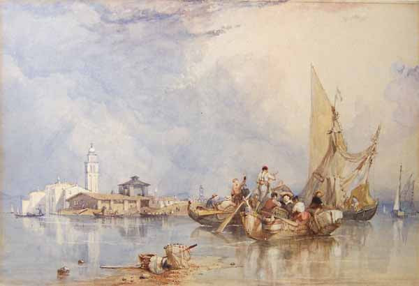 Murano, Italy, vintage artwork by Clarkson Frederick Stanfield, A3 (16x12") Poster Print