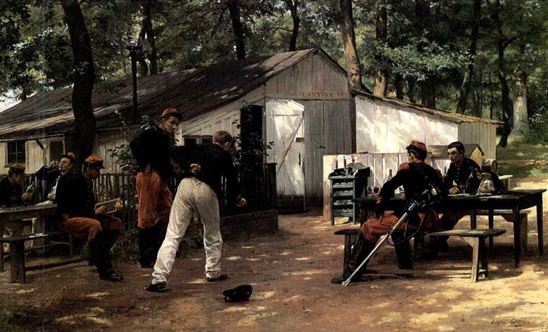 iers of the Sixth Regiment at Rest by Eugene-Alexis Girardet,A3(16x12")Poster
