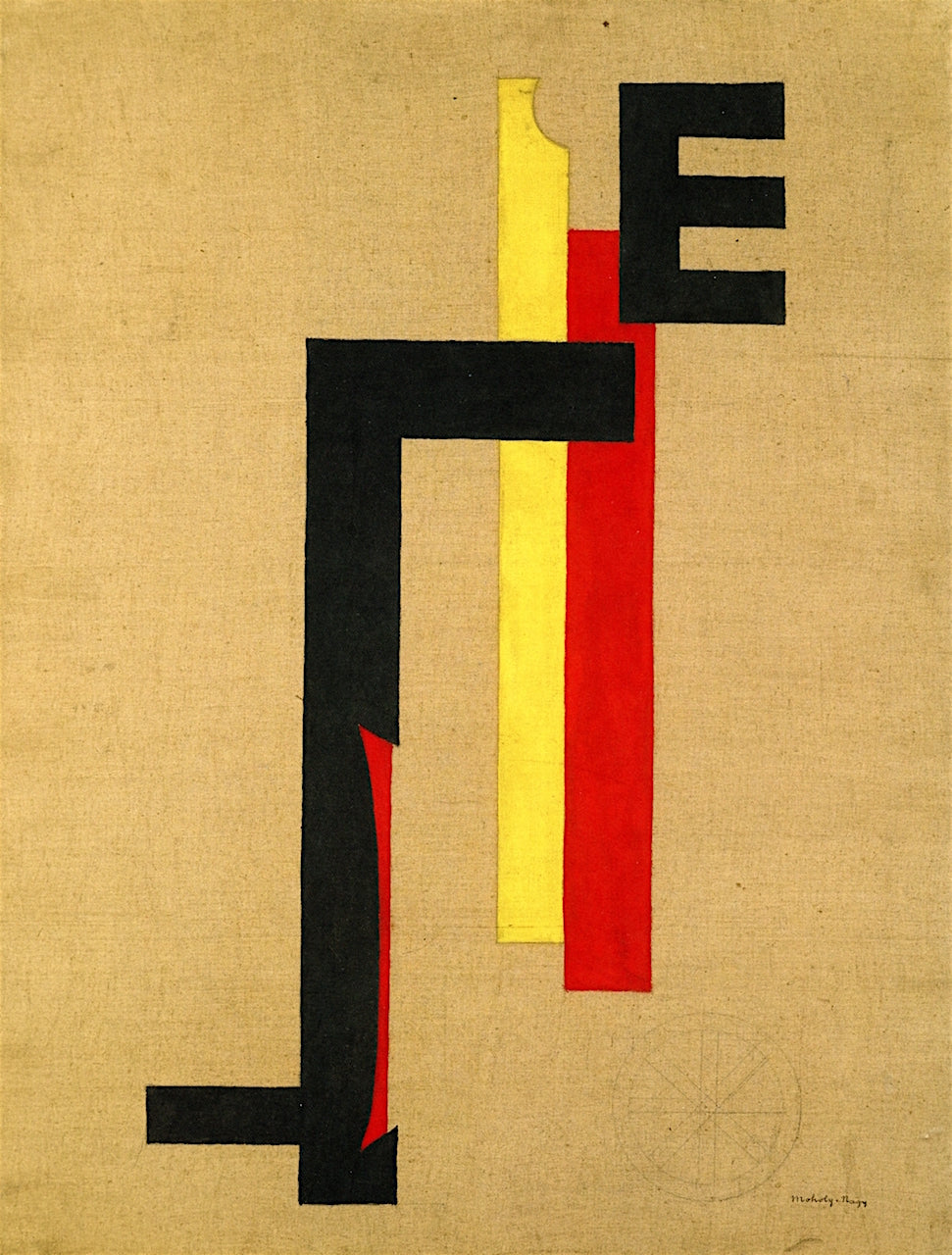 E Picture, vintage artwork by László Moholy-Nagy, 12x8" (A4) Poster