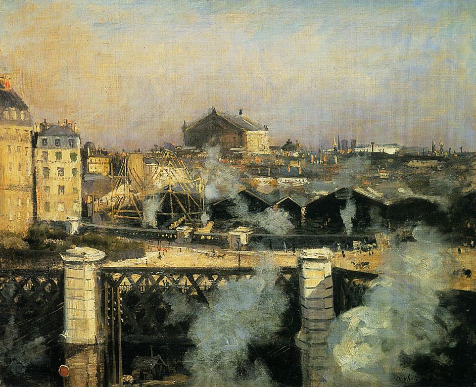  the Gare Saint-Lazare with Scaffolding by Norbert Goeneutte,A3(16x12")Poster