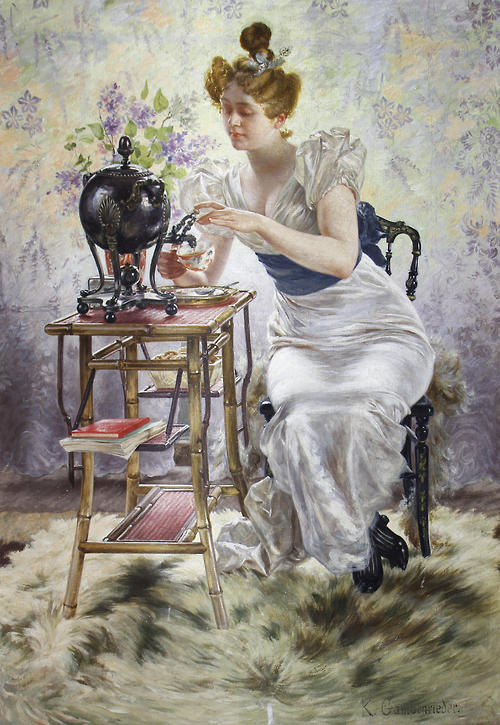 Teatime by Karl Gampenrieder,A3(16x12")Poster