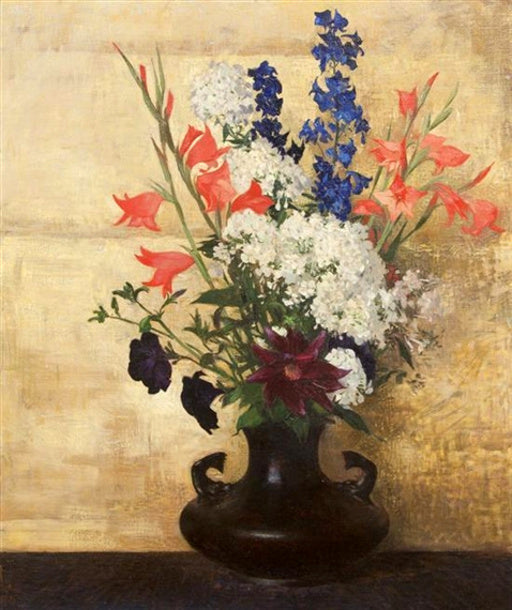 Flowers on Gold by Hermann Dudley Murphy,A3(16x12")Poster